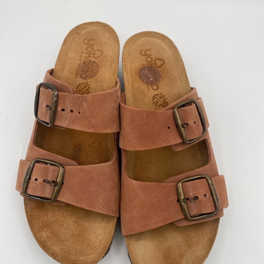 Yokono Leather/suede Cork Wedge Sandal in EU size 40-US 9.5 - Picture 5 of 8